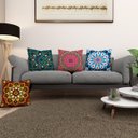 Ver imagem 2 de Kit 4 Almofadas Cheias 40cm X 40cm Decorativas Estampadas Digital Coloridas Sala Sofá Quarto Mandala