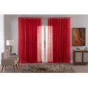 Ver imagem 1 de Cortina Voil Xadrez para Sala, Quarto e Cozinha 2,80 X 1,80 Vermelho