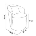 Ver imagem 4 de Poltrona Redonda Serena Suede Preto Base Fixa C05 - D'Rossi Poltrona Redonda;poltrona Decorativa;pol