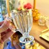 Jogo de Xícaras de Café 6 Peças Taças Pequenas 100ml Cristal Imperial Lyor Casa Cafeteria - 6