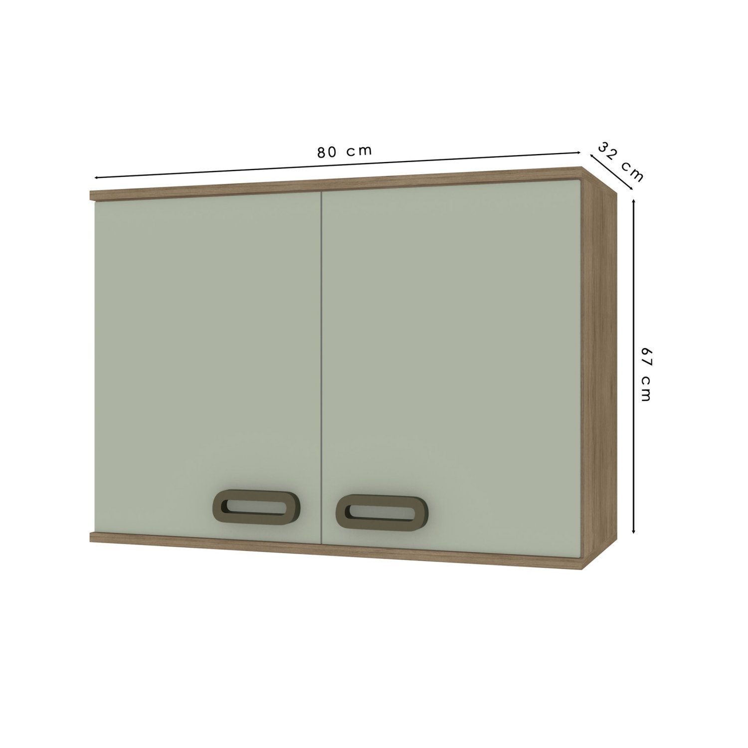 Armário Aéreo 80cm 2 Portas Bréscia - 4
