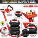 Ver imagem 3 de Macaco Pneumático 3 Toneladas Sanfonado 3 Gomos 5 Segundos Inflável Airbag Automotivo Mp3g