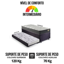 Ver imagem 7 de Bicama Box Baú Solteiro com Colchão Adapto Molas Ensacadas Ecoflex Suede Preto 88x188