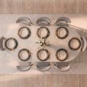 Ver imagem 2 de Conjunto de Jantar com Mesa Oval Tali 210cm e 8 Cadeiras Ema CabeCasa MadeiraOriginals Bege