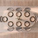 Ver imagem 2 de Conjunto de Jantar Mesa Oval Tali 210cm e 8 Cadeiras Ema CabeCasa MadeiraOriginals Off White/Prata
