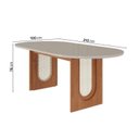 Ver imagem 4 de Conjunto de Jantar Mesa Oval Tali 210cm e 8 Cadeiras Ema CabeCasa MadeiraOriginals Off White/Prata