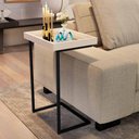 Ver imagem 1 de Mesa Lateral para Sofá com Espelho Pérola Preto 4774 Luxo Jb Bechara