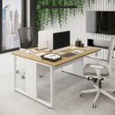 Ver imagem 1 de Mesa de Trabalho para Escritório 2 Lugares Macbra 1,50m F5