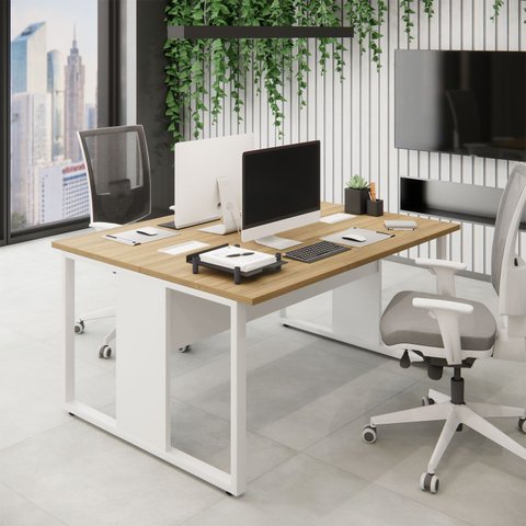 Mesa de Trabalho para Escritório 2 Lugares Macbra 1,50m F5