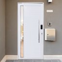 Ver imagem 1 de Porta Pivotante de Alumínio 210 X 100cm com Visor e Fechadura Digital Linha 30 Esquerda