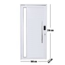 Ver imagem 5 de Porta Pivotante de Alumínio 210 x 100cm com Visor e Fechadura Digital Linha 30 Abertura Esquerda Branco Esquadrias Bergamo