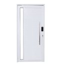 Ver imagem 2 de Porta Pivotante de Alumínio 210 x 100cm com Visor e Fechadura Digital Linha 30 Abertura Esquerda Branco Esquadrias Bergamo