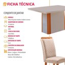 Ver imagem 4 de Mesa de Jantar Isadora 4 Lugares MDF Vidro Cadeiras Lorena Veludo Off White 120cm Moderna
