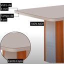 Ver imagem 7 de Mesa de Jantar Isadora 4 Lugares MDF Vidro Cadeiras Lorena Veludo Off White 120cm Moderna