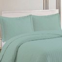 Ver imagem 2 de Kit Cobre Leito Colcha Anarruga Nuvem 3 Peças Casal 220x240cm Verde Sonhare