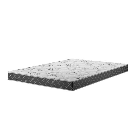 Colchão Espuma D28 14cm 1,88m 1,38m Double Face Classic Viero Preto/Xadrez