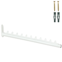 Ver imagem 1 de Arara Cabideiro de Parede Rt Inclinado 40cm Aço Resistente Organização Loja Closet Branco