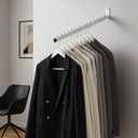 Ver imagem 2 de Arara Cabideiro de Parede Rt Inclinado 40cm Aço Resistente Organização Loja Closet Branco