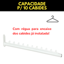 Ver imagem 6 de Arara Cabideiro de Parede Rt Inclinado 40cm Aço Resistente Organização Loja Closet Branco