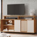 Ver imagem 2 de Rack Bancada para TV 50 pol 1 Porta 136 cm Maxx Cedro Areia Rudk