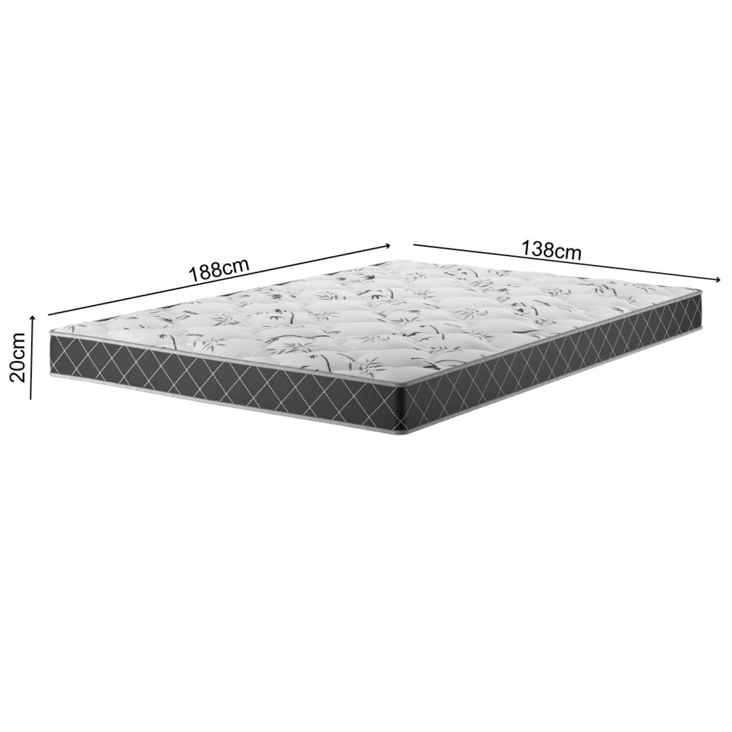 Colchão Espuma Casal D28 20Cm 1,88M 1,38M Double Face Classic - 3
