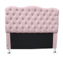 Ver imagem 1 de Cabeceira Capitone Estofada para Cama Box Casal Padrão 1.38 - Suede - Sv Decor:rosa Bebe