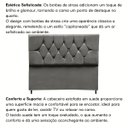 Ver imagem 5 de Cabeceira Estofada Cama Box Solteirão 100 Cm Suede Dubai:cinza