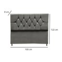 Ver imagem 3 de Cabeceira Estofada Cama Box Solteirão 100 Cm Suede Dubai:cinza