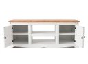 Ver imagem 4 de Rack para TV até 63 Polegadas Madeira Maciça 170,2cm 2 Portas Madrid Branco e Cera Carvalho
