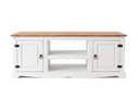 Ver imagem 2 de Rack para TV até 63 Polegadas Madeira Maciça 170,2cm 2 Portas Madrid Branco e Cera Carvalho