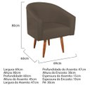 Ver imagem 3 de Kit 02 Poltronas Decorativas Sala de Estar Recepção Luiza Pés Palito Suede - Doce Sonho Móveis KIT 2