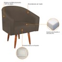Ver imagem 4 de Kit 02 Poltronas Decorativas Sala de Estar Recepção Luiza Pés Palito Suede - Doce Sonho Móveis KIT 2