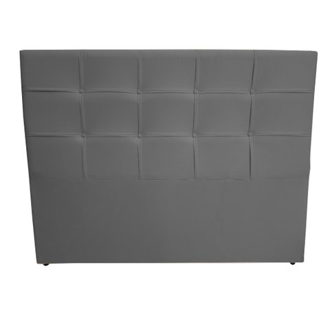Cabeceira De Cama Box Luiza Casal 140cm X 106cm Suede Cinza Mz Decor