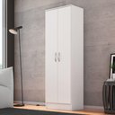 Ver imagem 4 de Sapateira Armário Multiuso Gold 2 Portas 6 Prateleiras 61cm MDF-MDP Branco Demóbile
