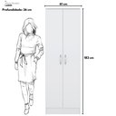 Ver imagem 3 de Sapateira Armário Multiuso Gold 2 Portas 6 Prateleiras 61cm MDF-MDP Branco Demóbile