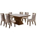 Ver imagem 2 de Sala de Jantar Mesa Cronos e 6 Cadeiras Kioto