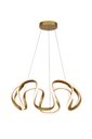 Ver imagem 1 de Pendente Moderno Dourado 58cm Led 48w 3000k Bivolt 14546-pl