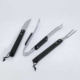 Jogo para Churrasco 3 Peças Aço Inox Henrique Fogaça - Tuut - 1 Jogo para Churrasco 3 Peças Aço Inox Henrique Fogaça - Tuut - 1