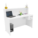 Ver imagem 5 de Balcão Atendimento Recepção Consultório com Gaveta 120x60cm