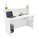 Ver imagem 5 de Balcão Atendimento Recepção Consultório com Gaveta 120x60cm