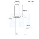 Ver imagem 4 de Rebite De Repuxo Em Alumínio Caixa Stein - 4.8X12 S-512 - Caixa C/500
