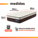 Ver imagem 5 de Cama Box Colchão Solteiro Molas Superlastic Euro Pillow Start 88x188x62cm Apolo