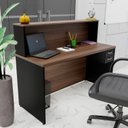 Ver imagem 1 de Balcão Atendimento Recepção Consultório com Gaveta 120x60cm