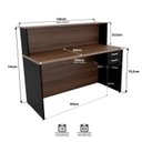 Ver imagem 5 de Balcão Atendimento Recepção Consultório com Gaveta 120x60cm Marrom/Nogal