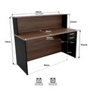 Ver imagem 4 de Balcão Atendimento Recepção Consultório com Gaveta 120x60cm
