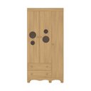 Ver imagem 5 de Guarda-roupa Infantil 92cm com Vidro 3 Portas e 2 Gavetas Suspiro Multimóveis Mp4457 Madeirado