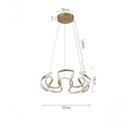 Ver imagem 2 de Pendente Led Moderno Dourado Para Mesa