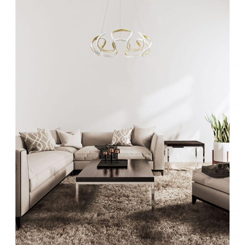 Pendente Led Moderno Dourado Para Mesa - 3