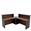 Ver imagem 3 de Balcão Atendimento De Canto Em L Recepção Consultório 120x60cm