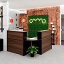 Ver imagem 2 de Balcão Atendimento De Canto Em L Recepção Consultório 120x60cm